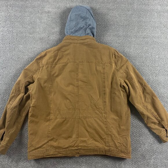 Levi's Canvas Jacket Men's XXL Sherpa Lined Removable Hooded Field Military 2XL - Picture 3 of 16